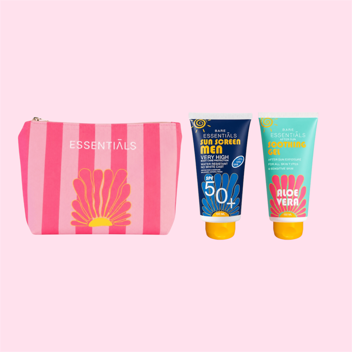 Balanced or Men Sunscreen SPF50+ with Soothing Gel+ SOL Pouch - Essentials