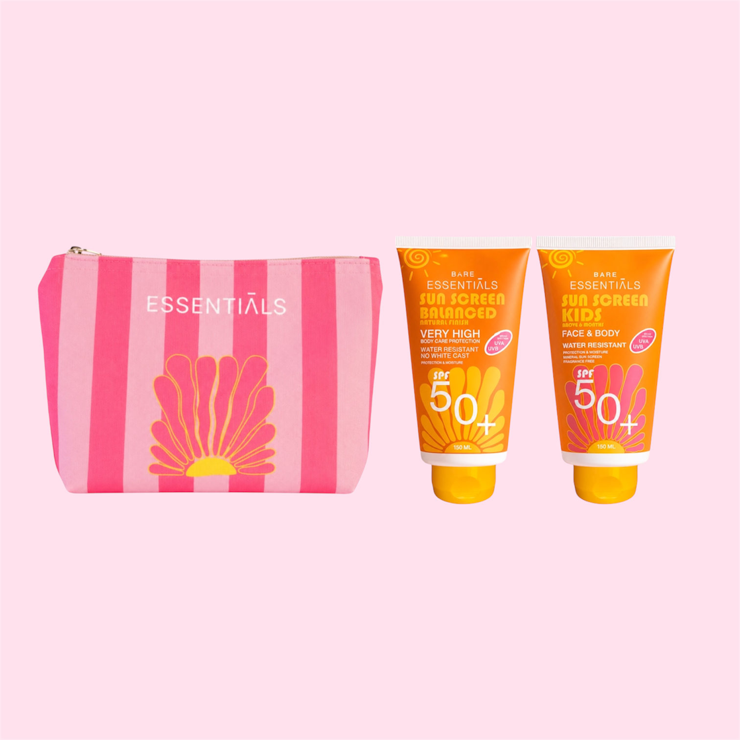 Balanced or Men + Kids or Sensitive Sunscreen SPF50+ with SOL Pouch