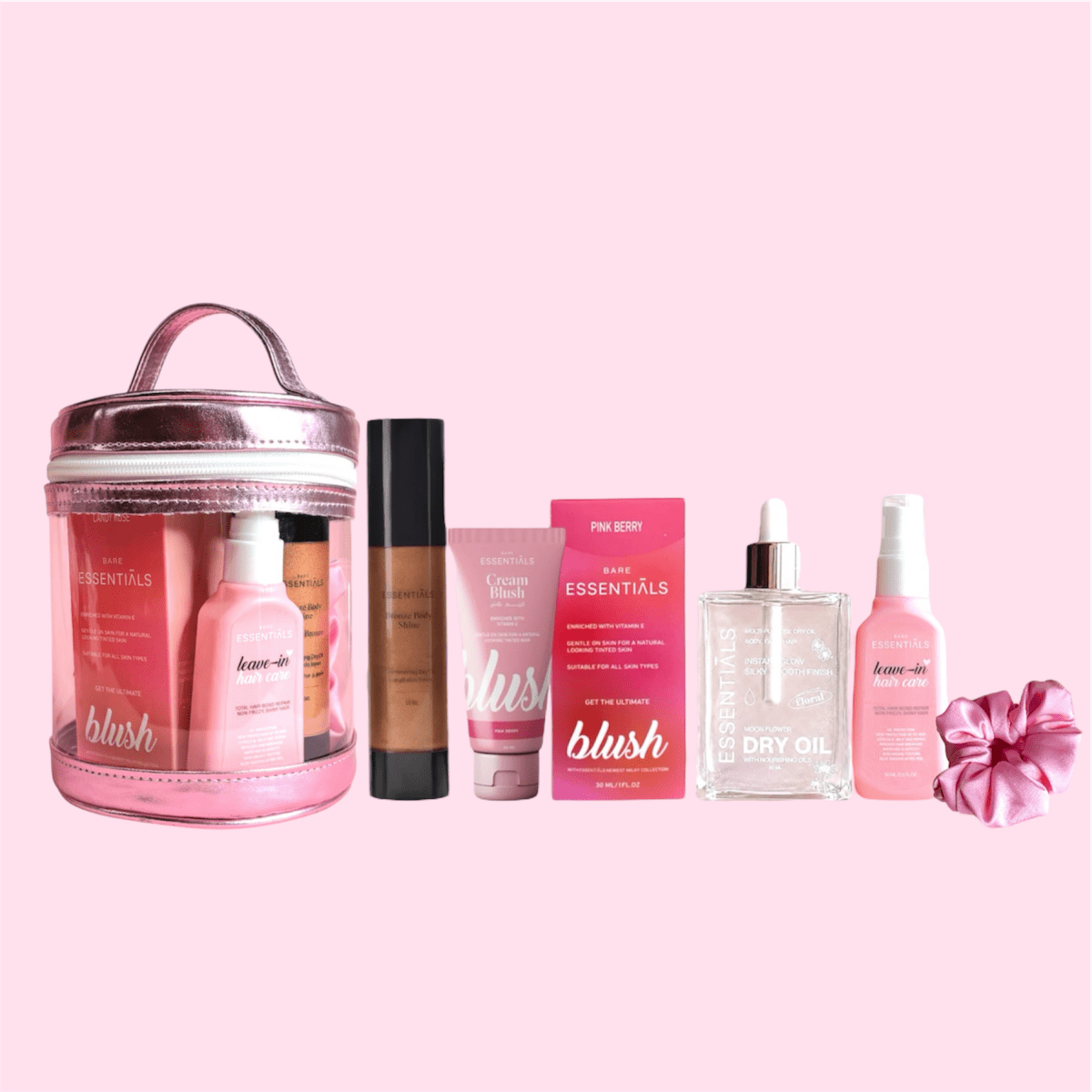 Beauty Travel Essentials - Luminous Pink Bucket - Essentials