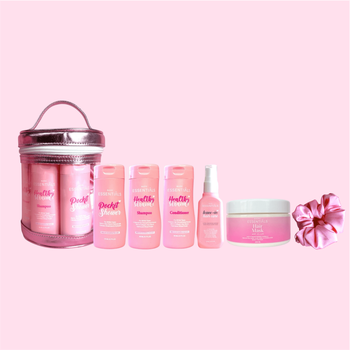 Holiday Travel Essentials - Luminous Pink Bucket - Essentials
