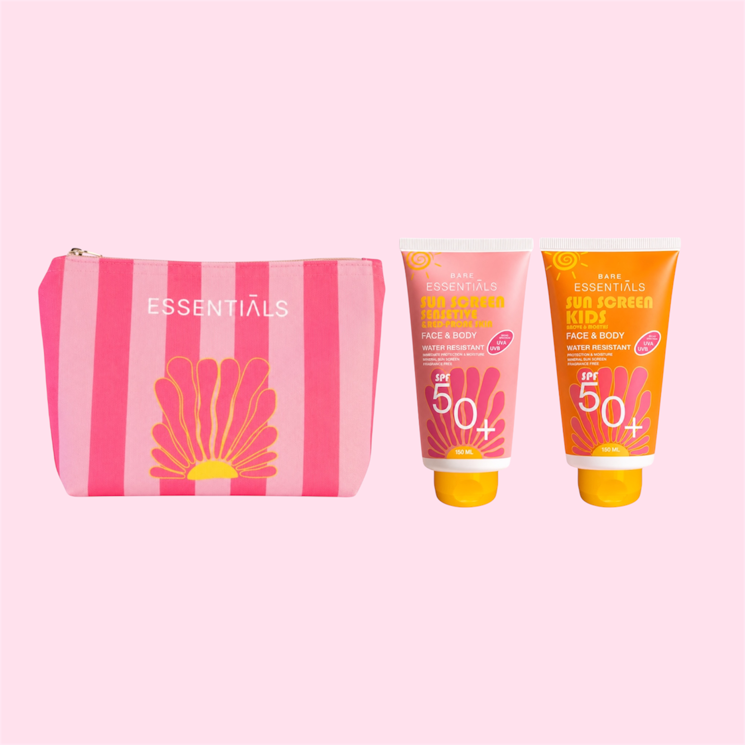 Sensitive + Kids Sunscreen SPF50+with SOL Pouch