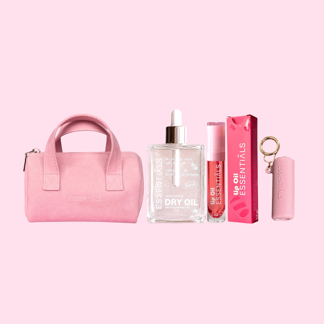 Luxe Nourishing Oil Set - Mini Pink Bag - Essentials