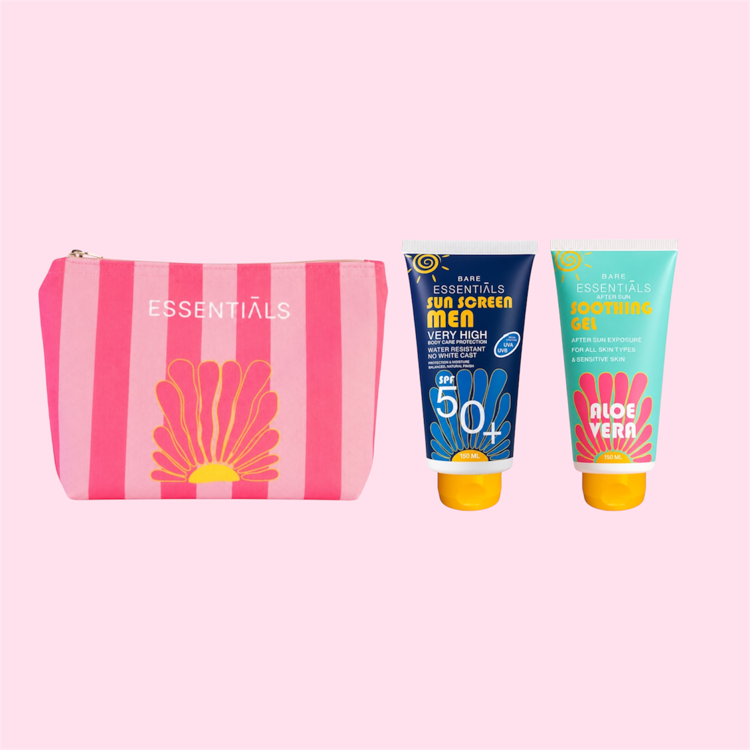 Balanced or Men Sunscreen SPF50+ with Soothing Gel+ SOL Pouch
