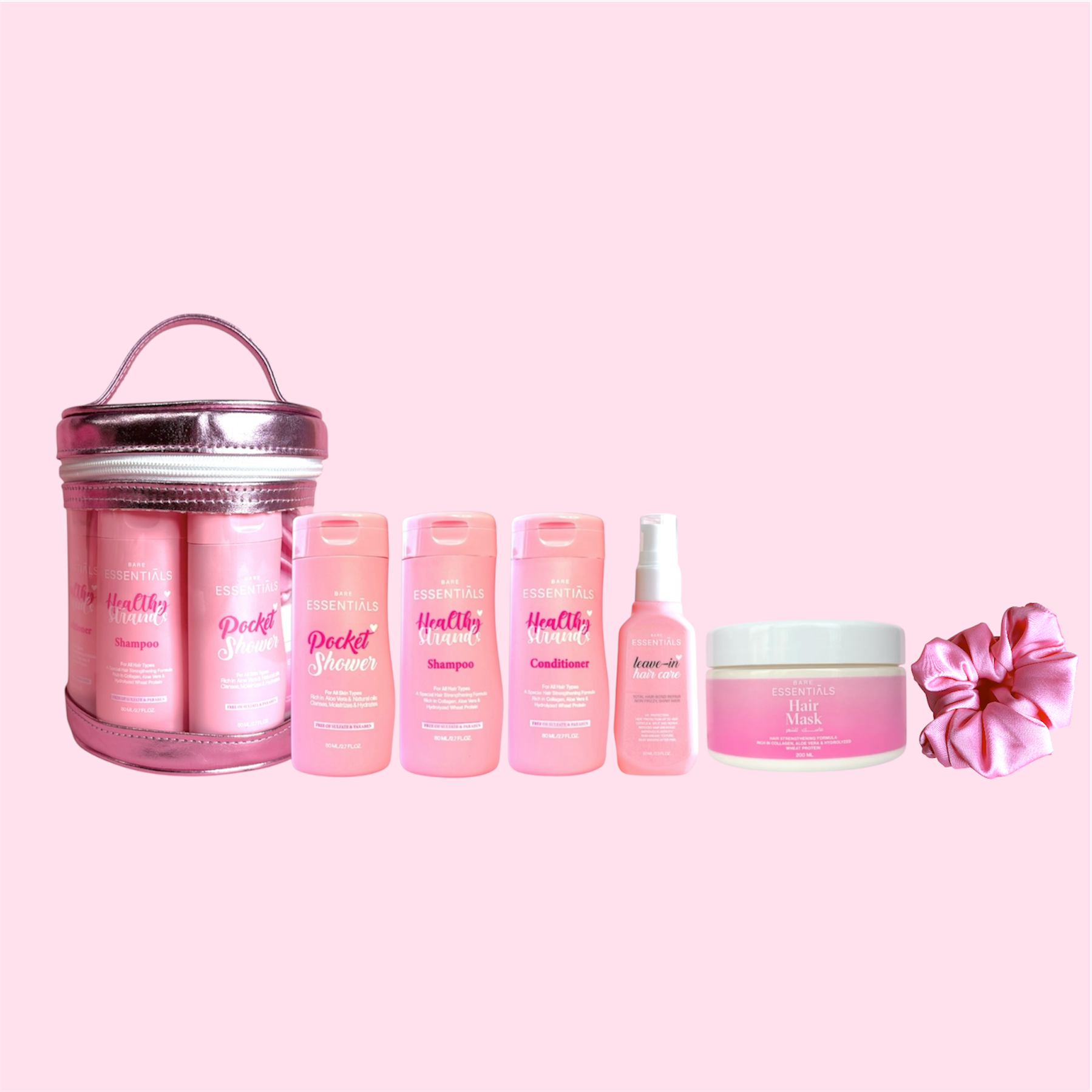 Holiday Travel Essentials - Luminous Pink Bucket